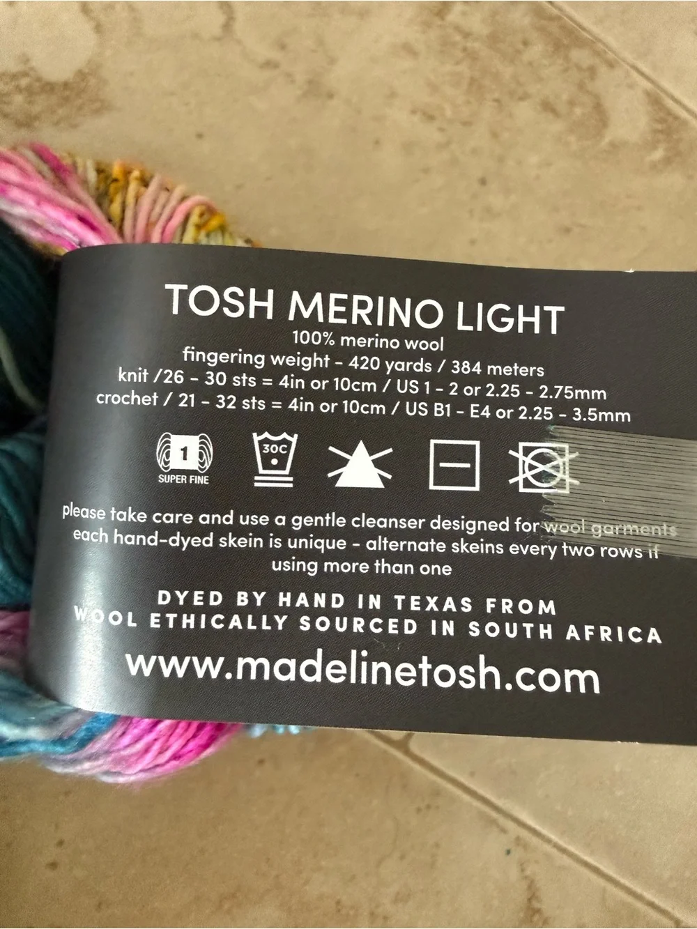 Madeline Hand Dyed Yarns - Multi Blue & Pink Accra Evening